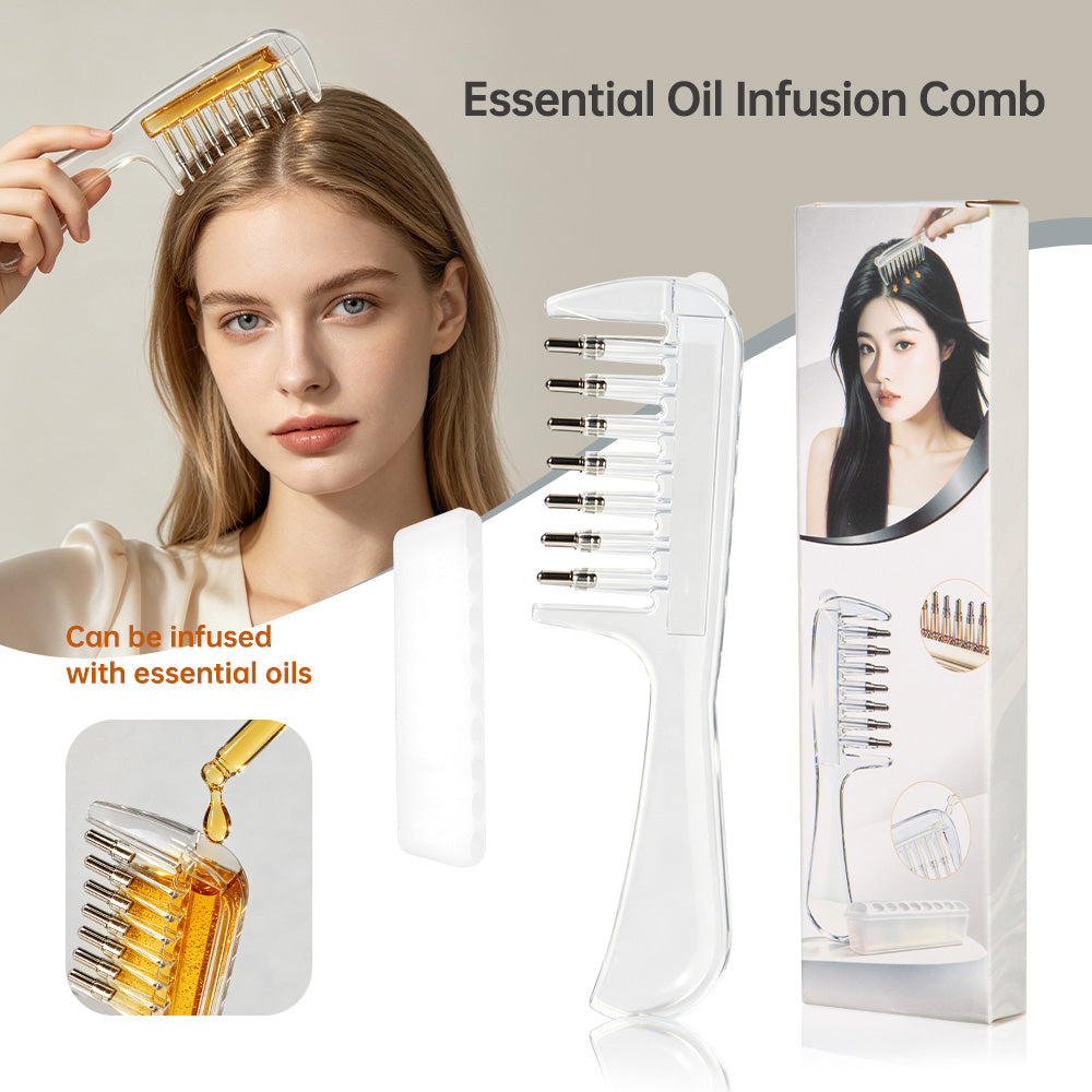 Transparent Essential Oil Applicator Massage Comb