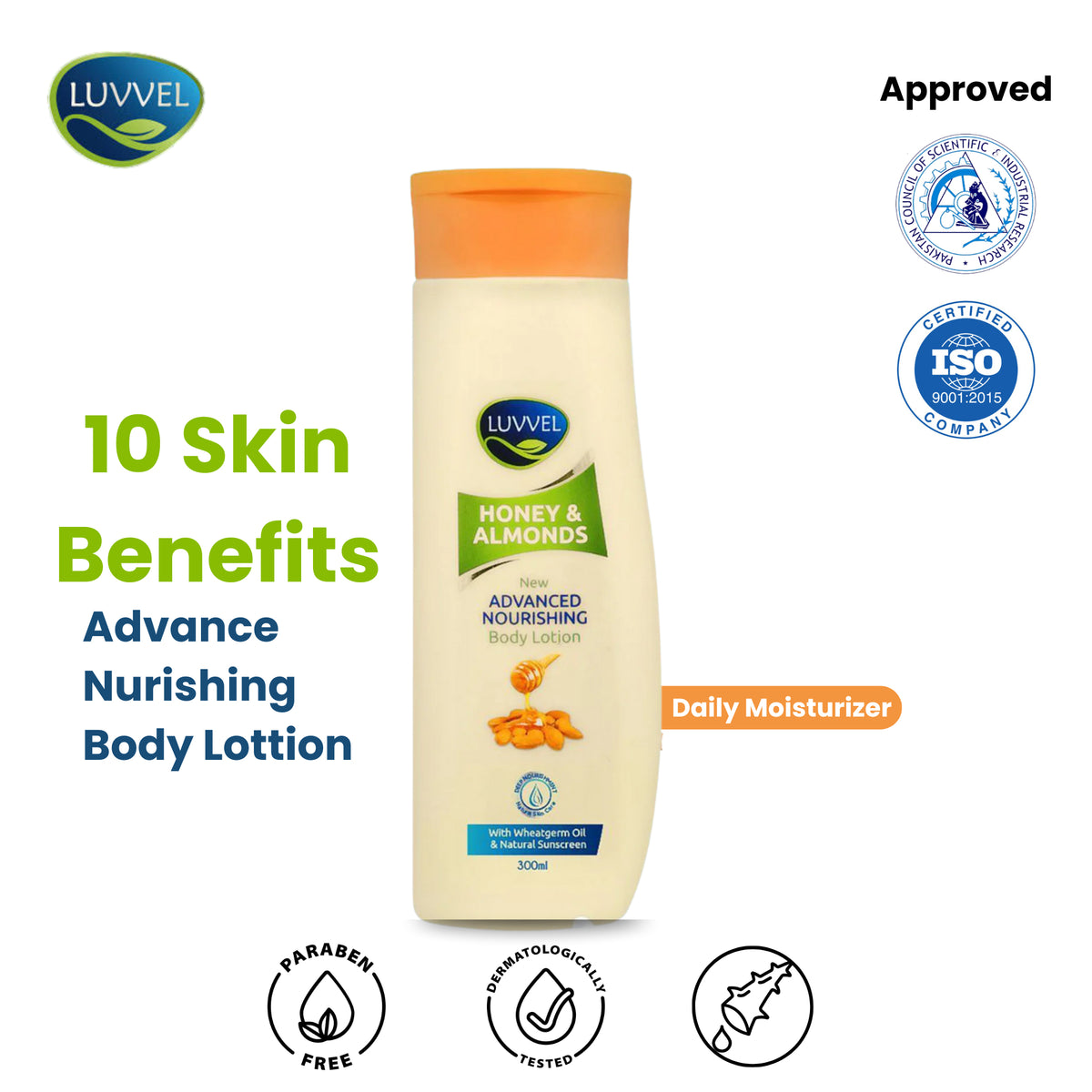Honey Almond Moisturizing Sunscreen Body Lotion