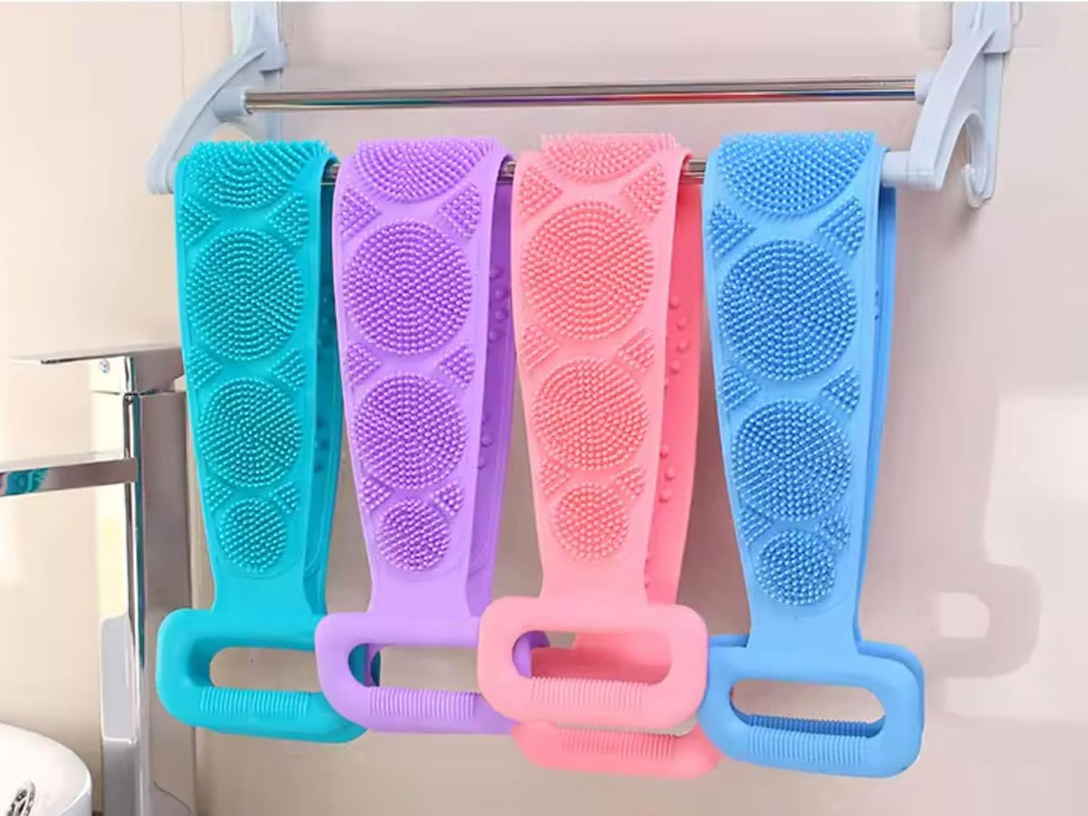 Silicone Body Scrubber Bath Belt With Massage Nubs