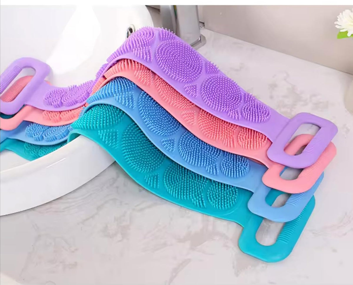 Silicone Body Scrubber Bath Belt With Massage Nubs