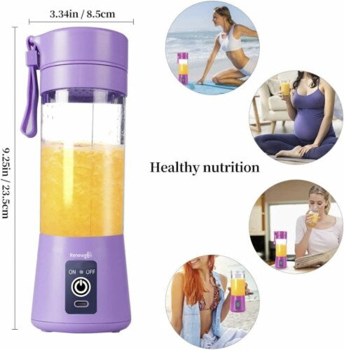 USB Rechargeable 6-Blade Portable Mini Juicer Blender
