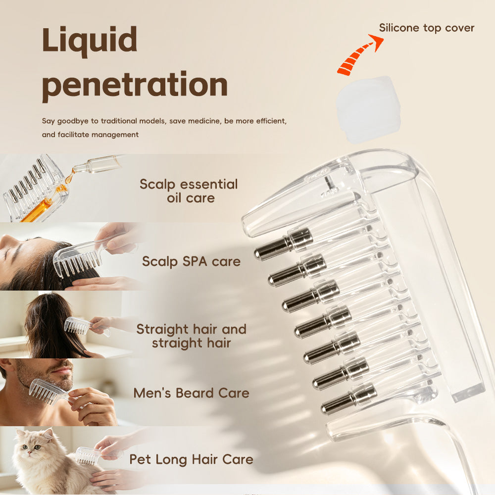 Transparent Essential Oil Applicator Massage Comb