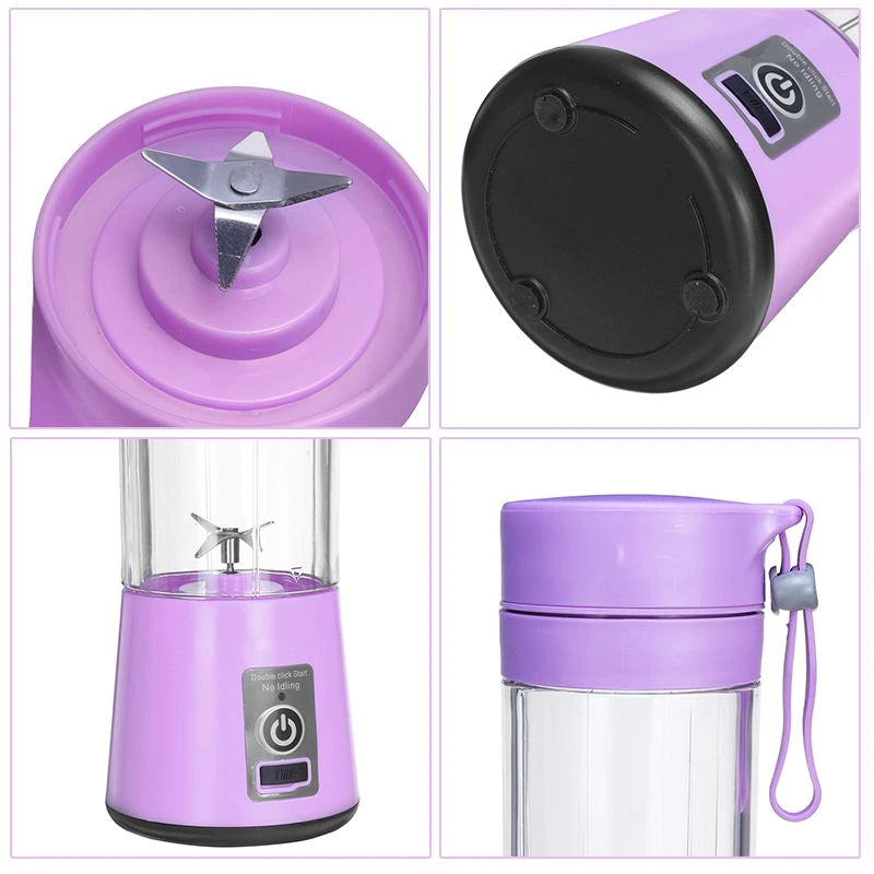 USB Rechargeable 6-Blade Portable Mini Juicer Blender