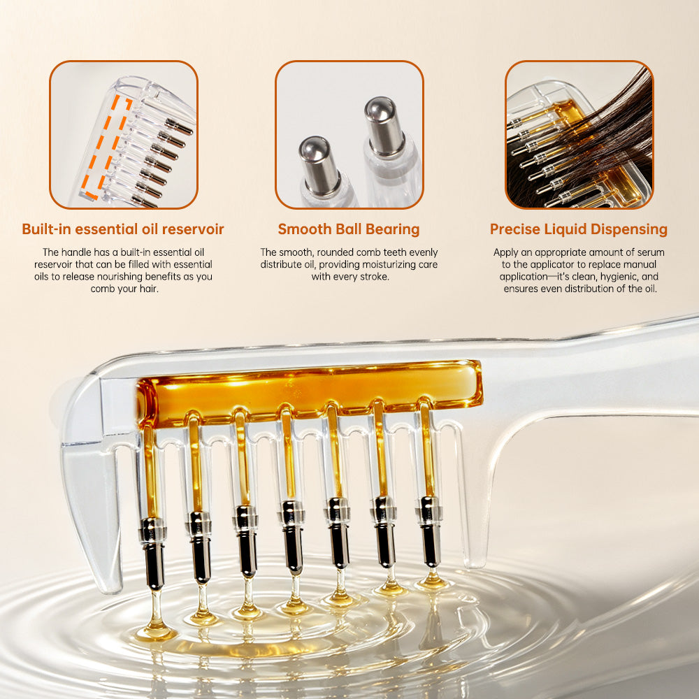 Transparent Essential Oil Applicator Massage Comb