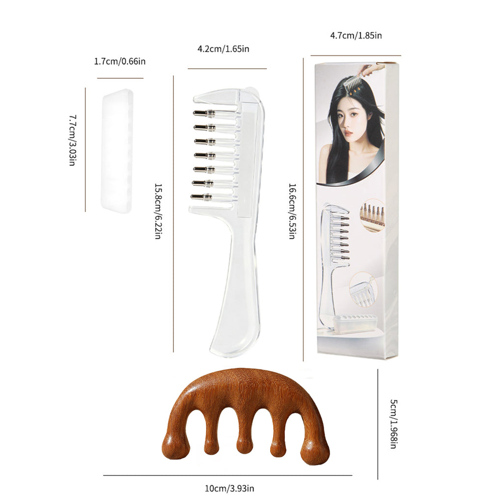 Transparent Essential Oil Applicator Massage Comb
